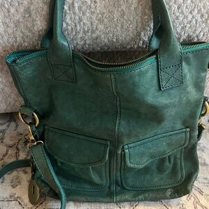 Green fossil bag